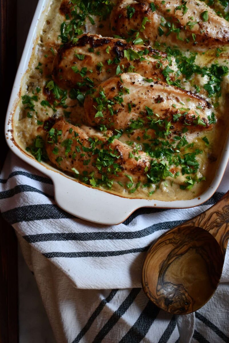 Baked Chicken with Bacon Bottom from the Magnolia Table Cookbook Prepared by KendellKreations