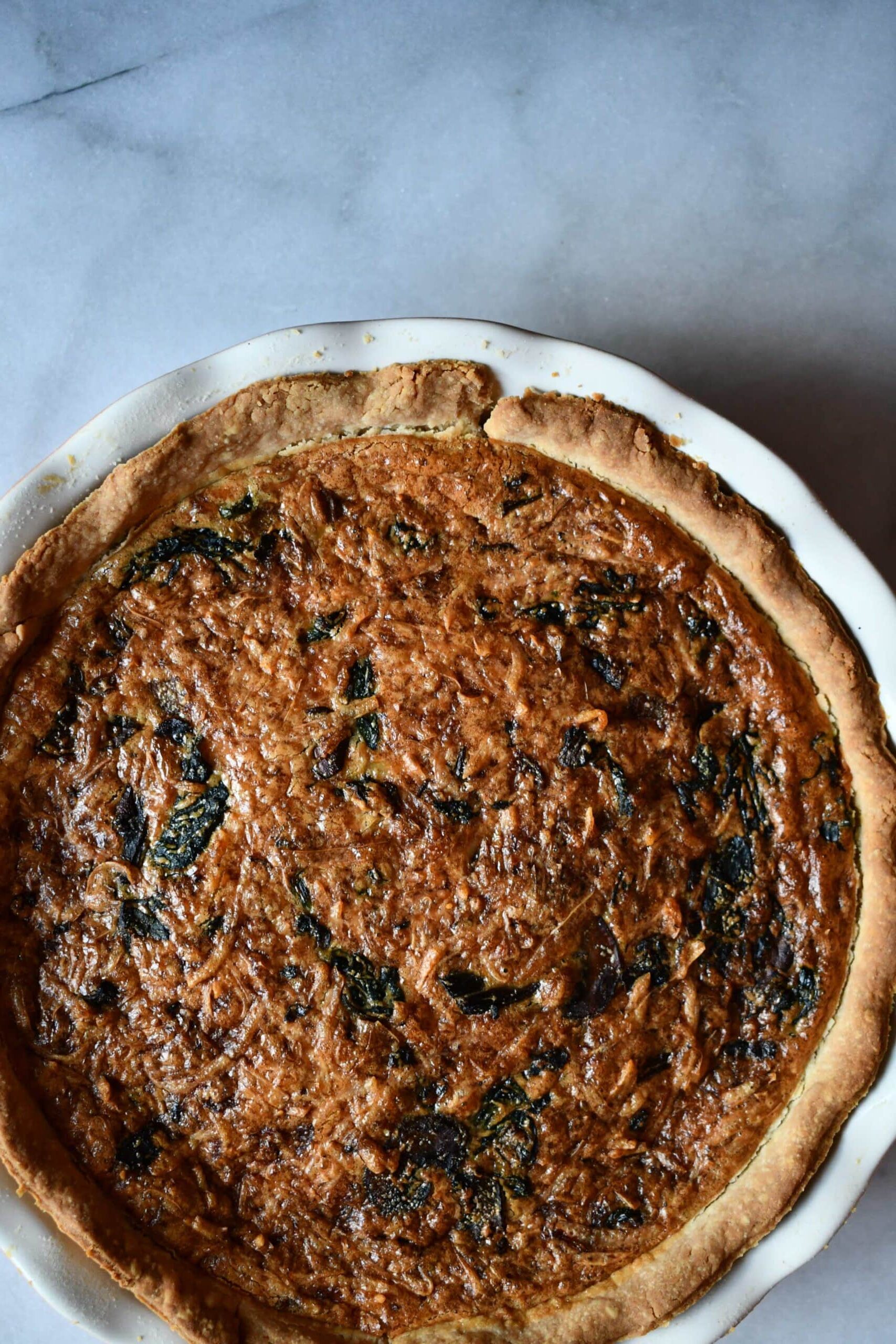 Mushroom, Spinach, and Swiss Cheese Quiche...Veggie LOVE