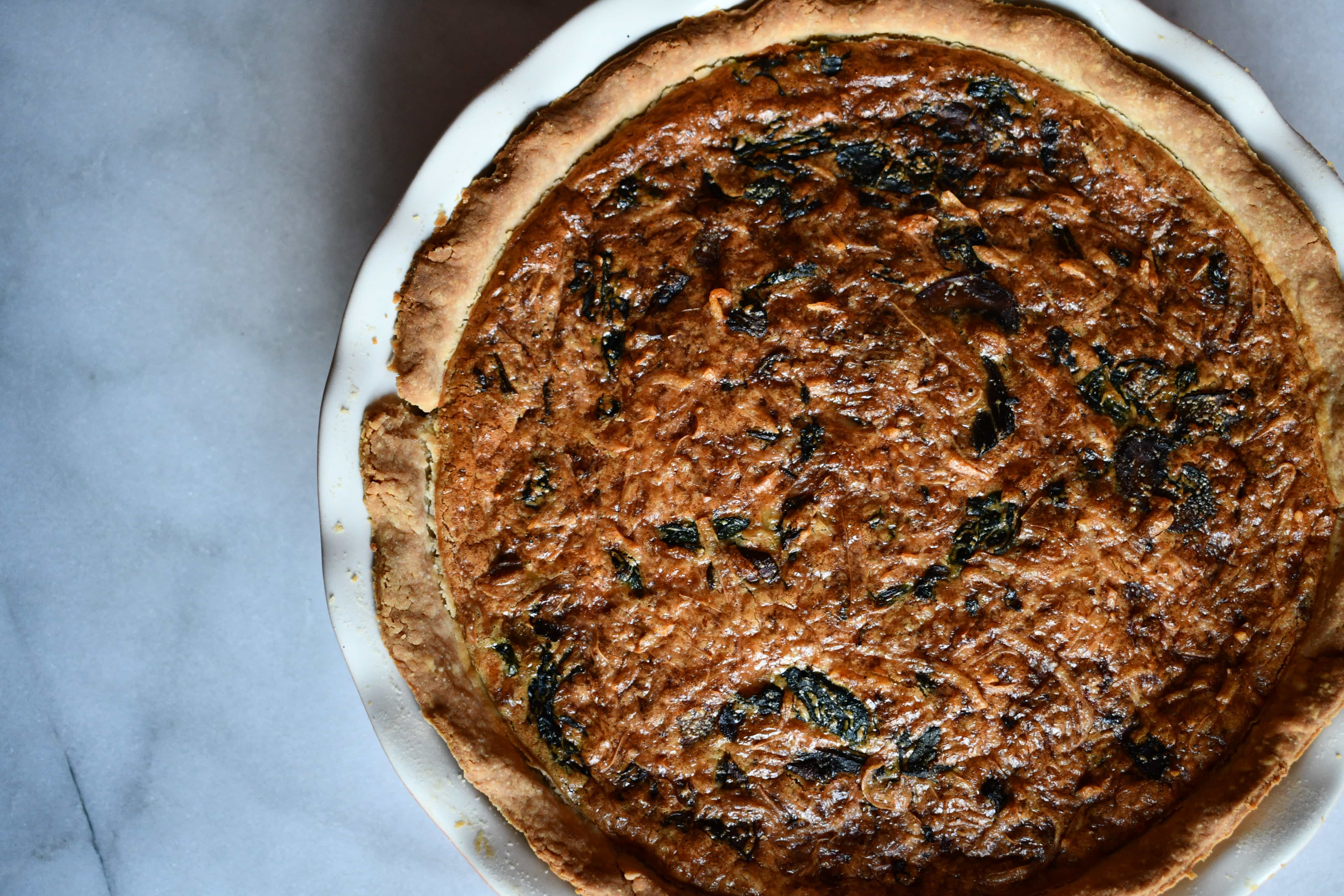 Joanna Gaines Mushroom, Spinach and Swiss Cheese Quiche