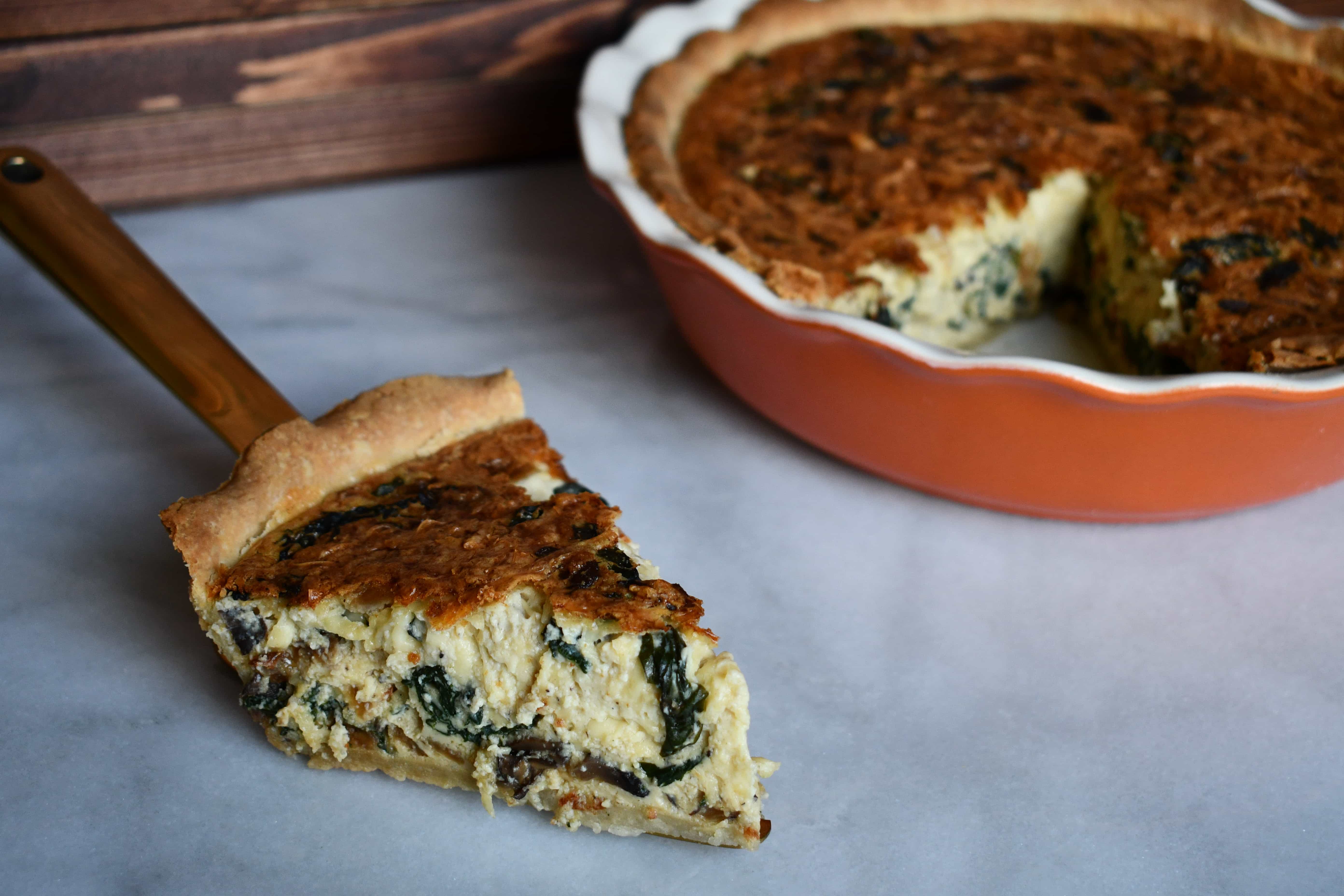 Joanna Gaines Mushroom, Spinach and Swiss Cheese Quiche