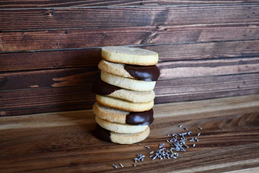 Chocolate Dipped Shortbread Cookies from the Magnolia Table Cookbook Prepared by KendellKreations