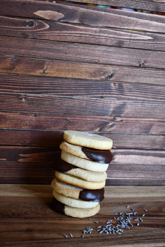 Chocolate Dipped Shortbread Cookies from the Magnolia Table Cookbook Prepared by KendellKreations