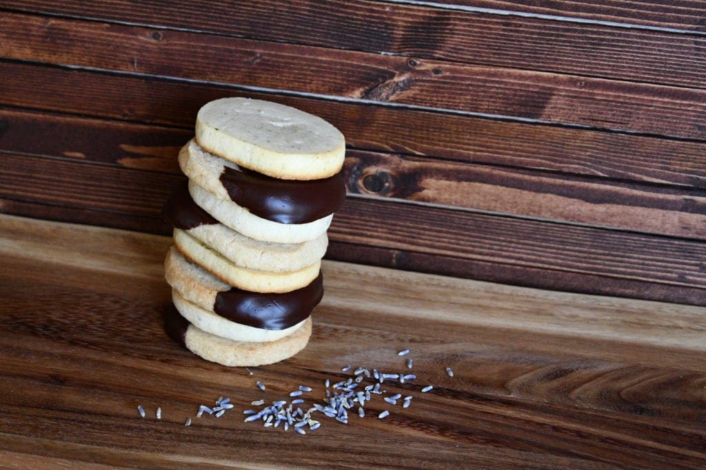 Chocolate Dipped Shortbread Cookies from the Magnolia Table Cookbook Prepared by KendellKreations