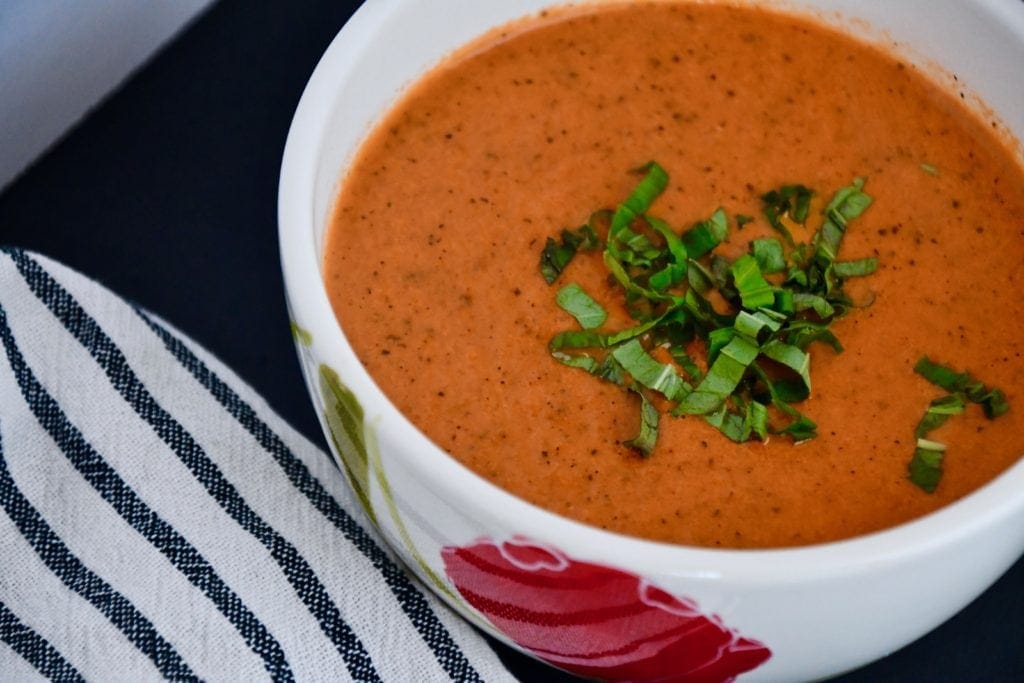 Joanna Gaines Tomato Basil Soup from the Magnolia Table Cookbook Vol. 1, prepared by KendellKreations.com