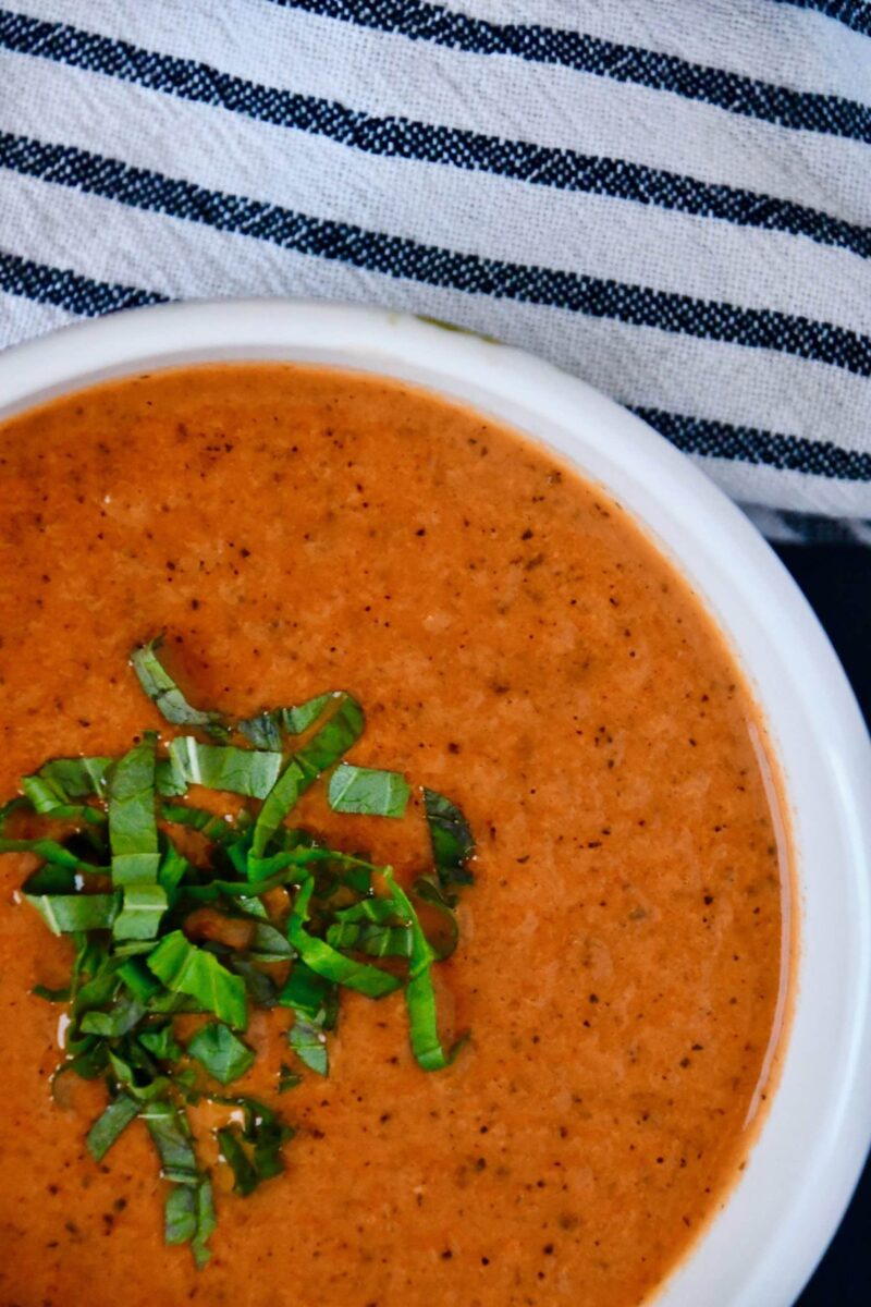 Joanna Gaines Tomato Basil Soup from the Magnolia Table Cookbook Vol. 1, prepared by KendellKreations.com