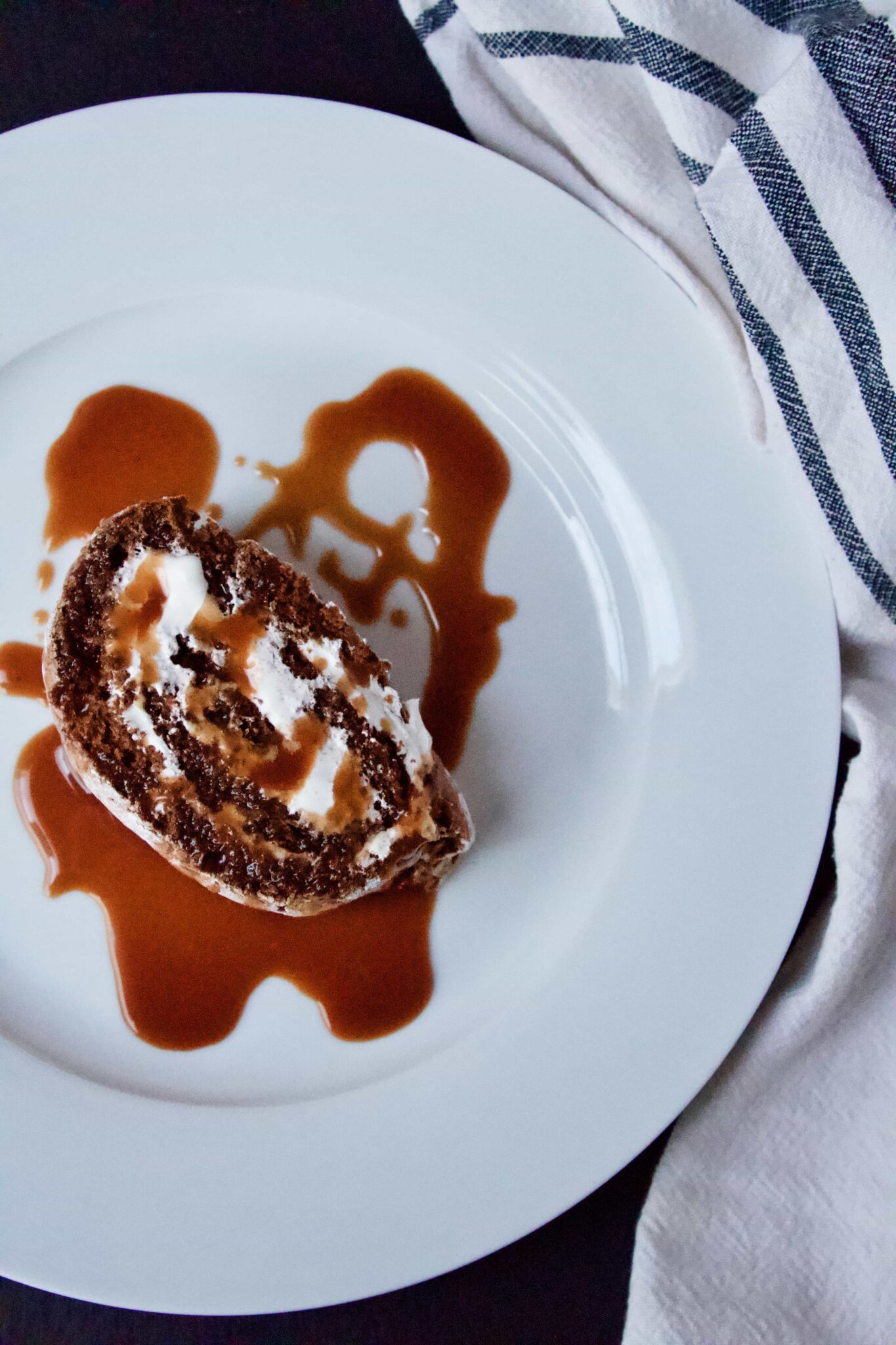 Bevie's Chocolate Roll with Hot Fudge Sauce from the Magnolia Table Cookbook