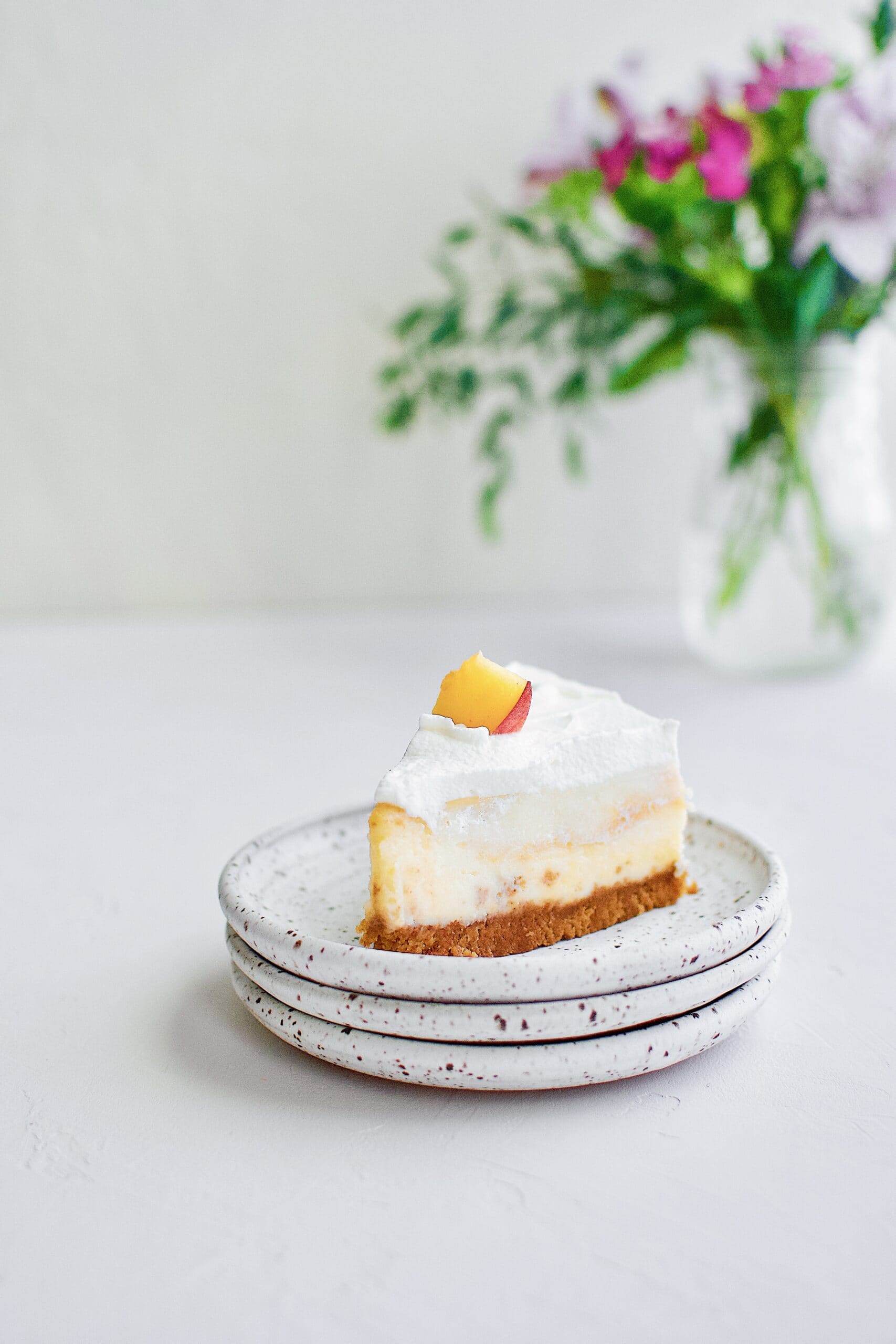 Peaches and Cream Cheesecake