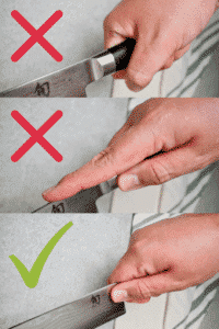 Proper handling of a knife