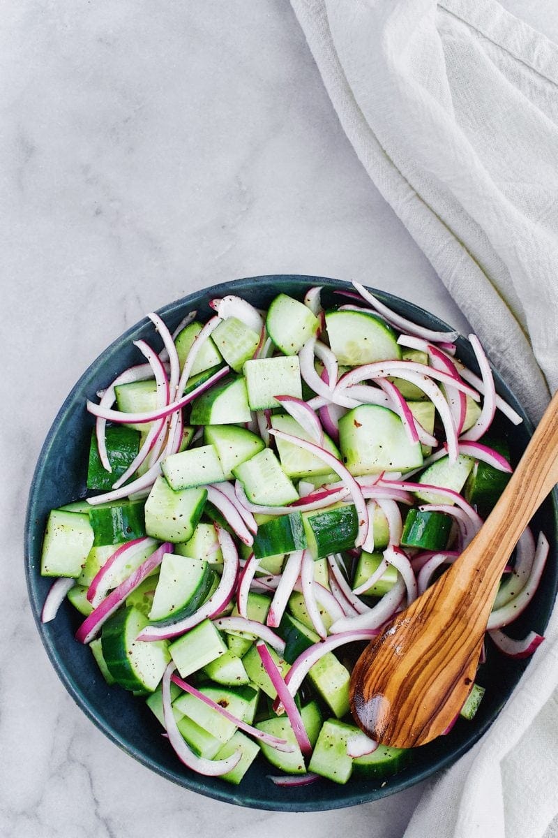 Pickled Red Onions and Cucumbers - Little Bites Of Joy