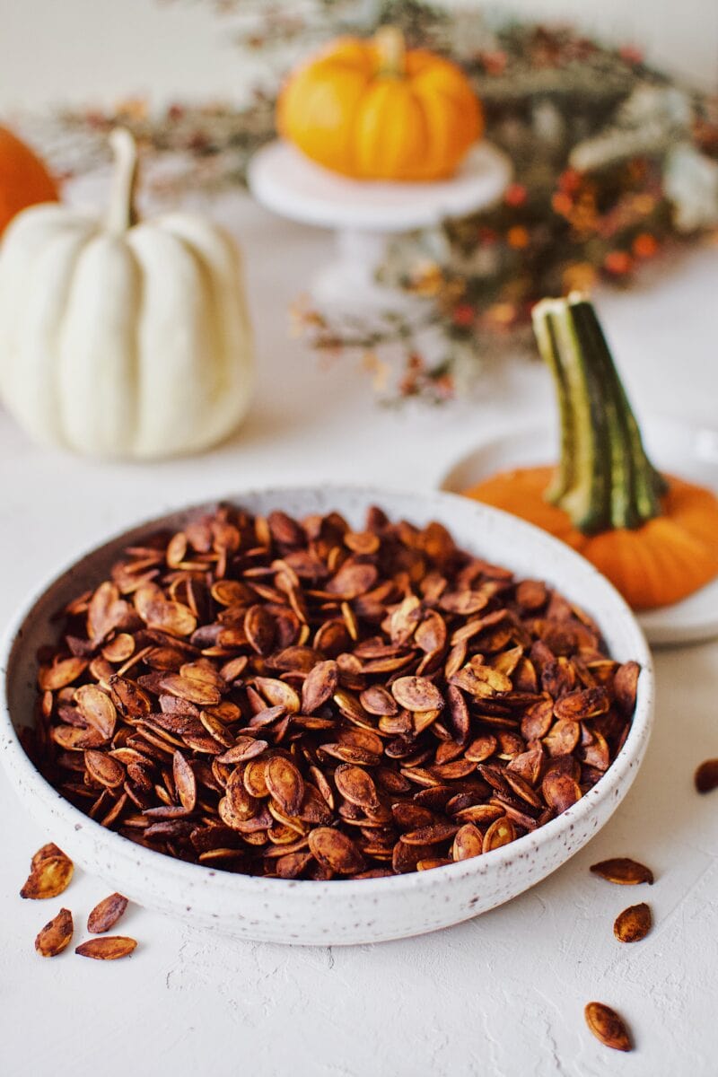 Soy Sauce Pumpkin Seeds crispy and ready to eat.