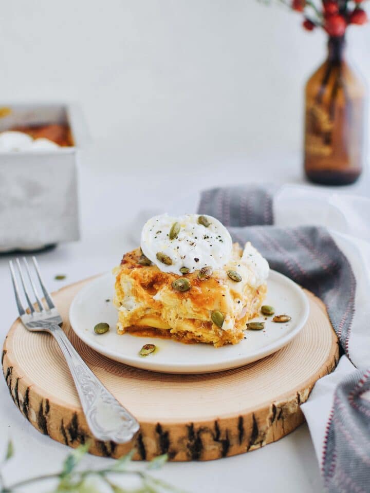 Pumpkin Beer Cheese Lasagna