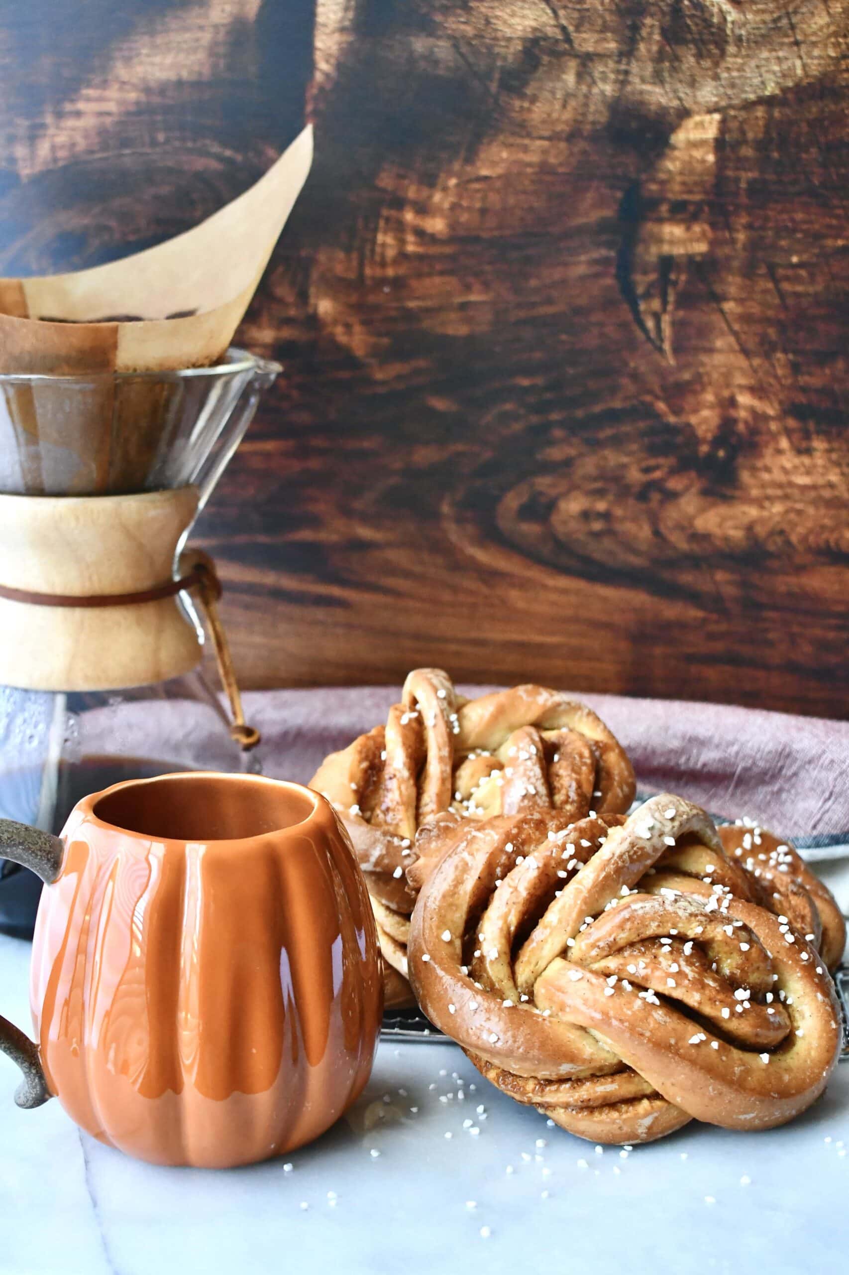 Pumpkin Brown Sugar Buns and Coffee