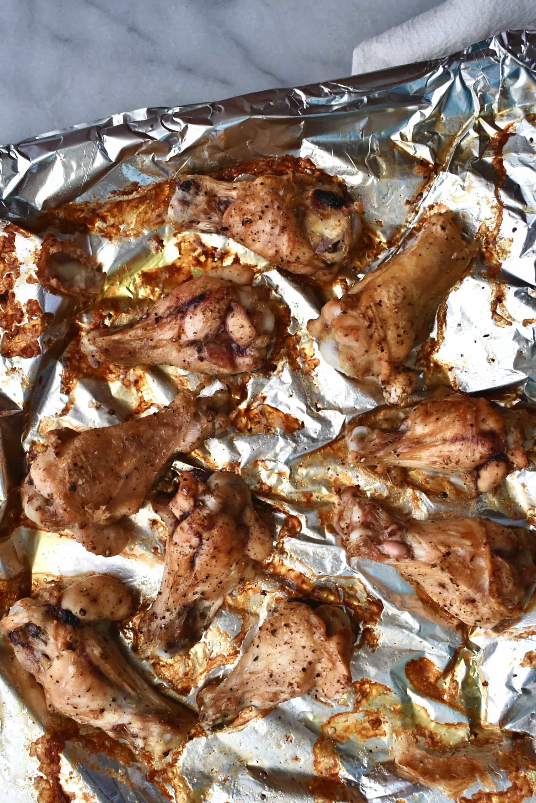 Crispy Chicken Wings after baking to a crisp.