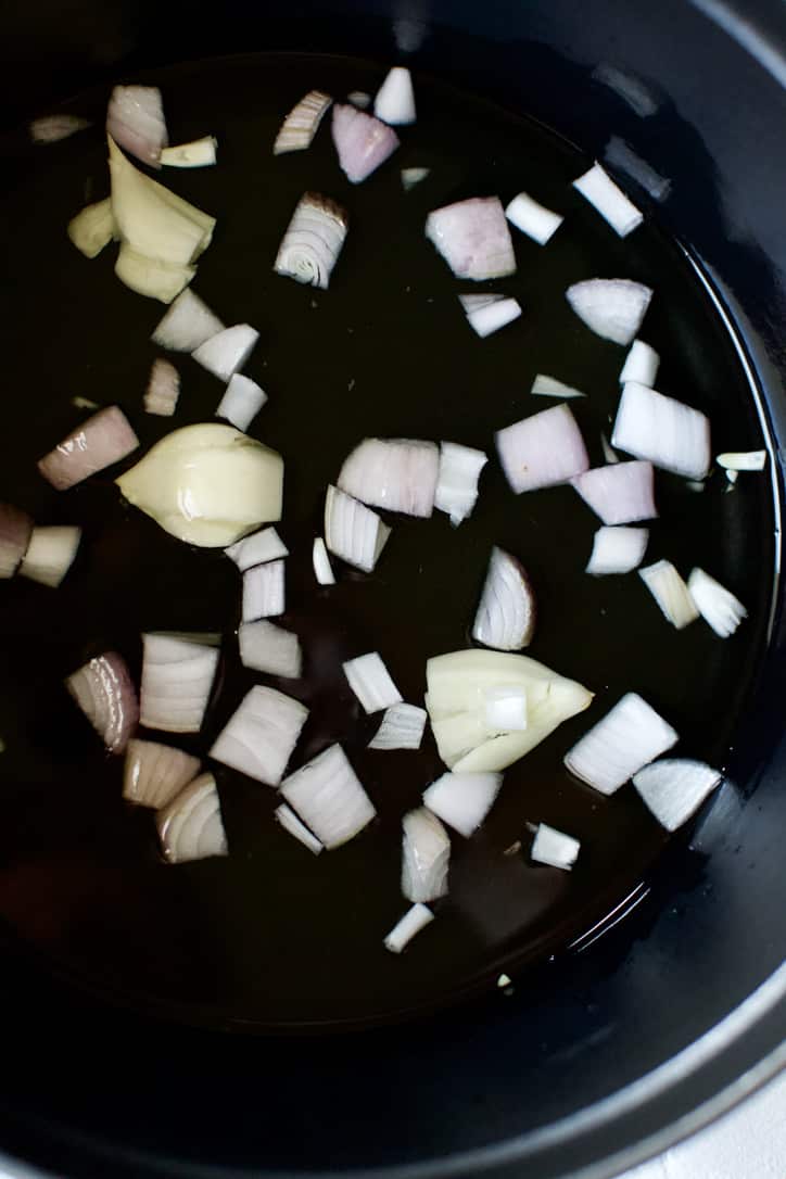 Making Restaurant-Style Alfredo at home, step 1.