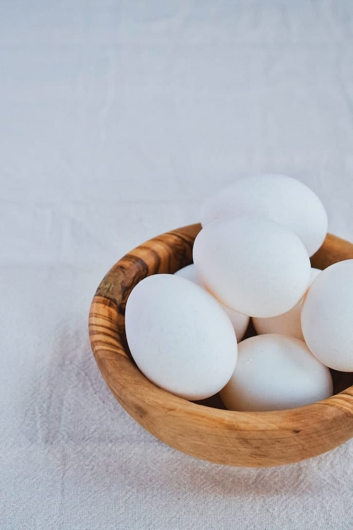 Eggs in a bowl.