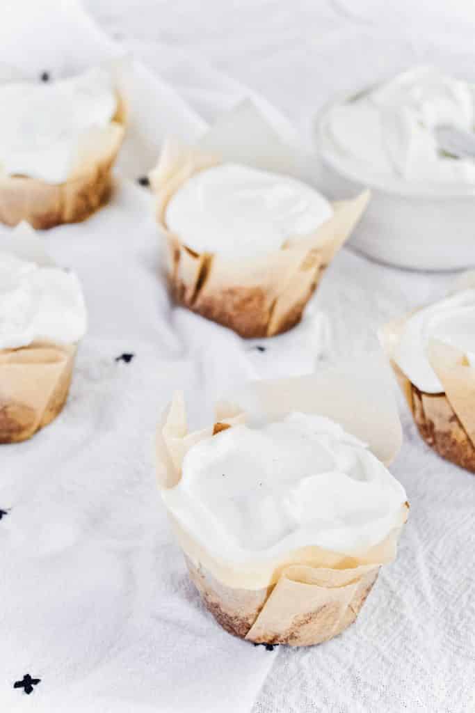 Banana Nut Muffins with Cream Cheese Frosting