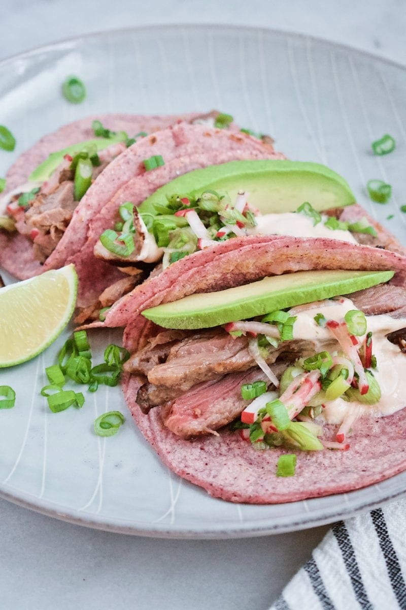 Joanna Gaines Steak Tacos with homemade corn tortillas