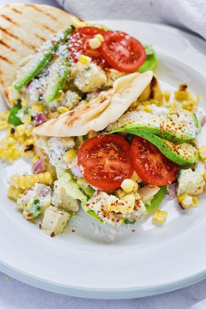 Mexican Street Corn Chicken Salad Sandwich