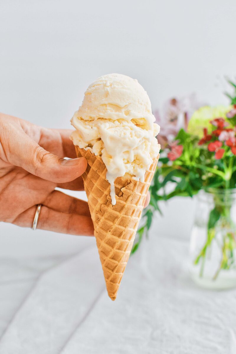 Homemade Peach Ice Cream