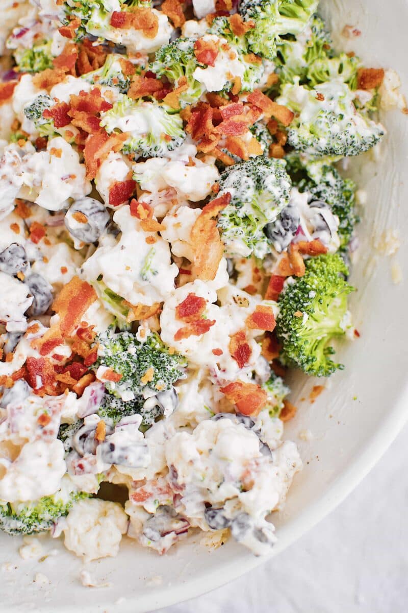 Broccoli Cauliflower Salad