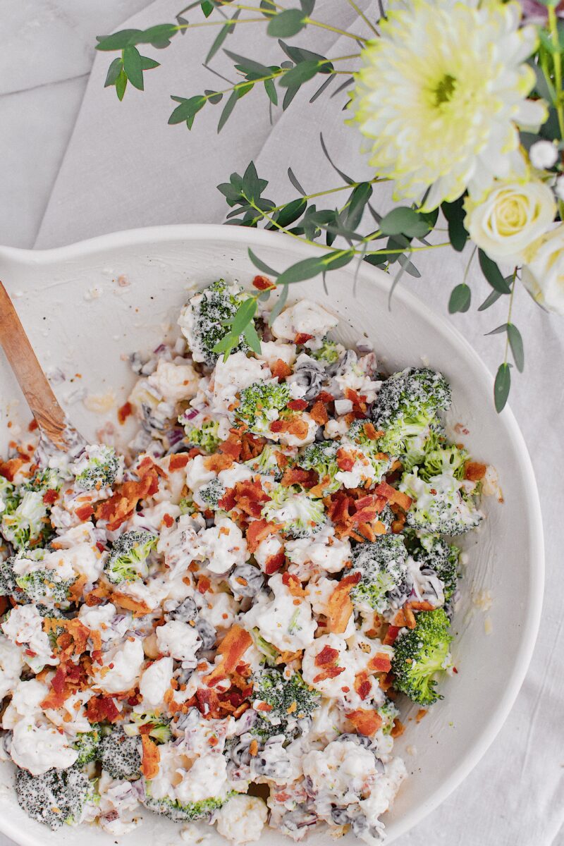 Broccoli Cauliflower Salad