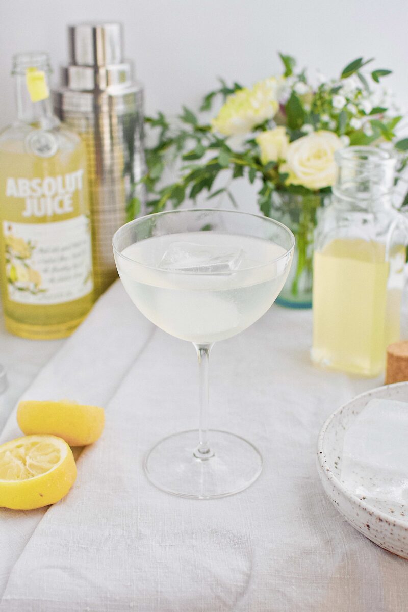 Sparkling Pear and Elderflower Lemonade cocktail recipe