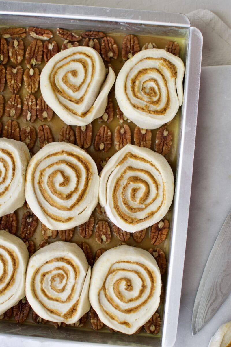 Pumpkin Buns before proofing