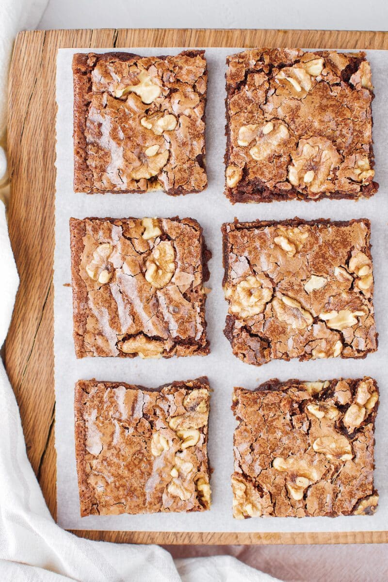 Classic Fudgy Walnut Brownies