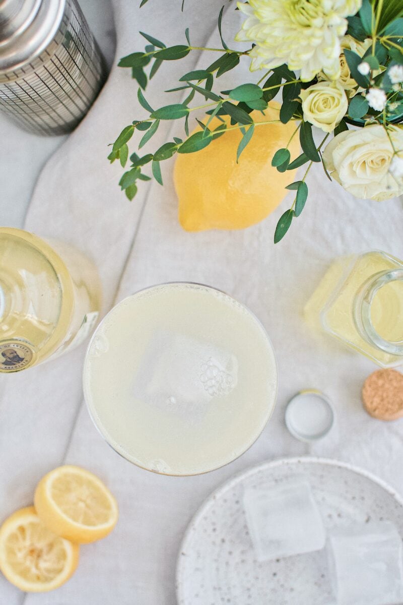 Sparkling Pear and Elderflower Lemonade cocktail recipe