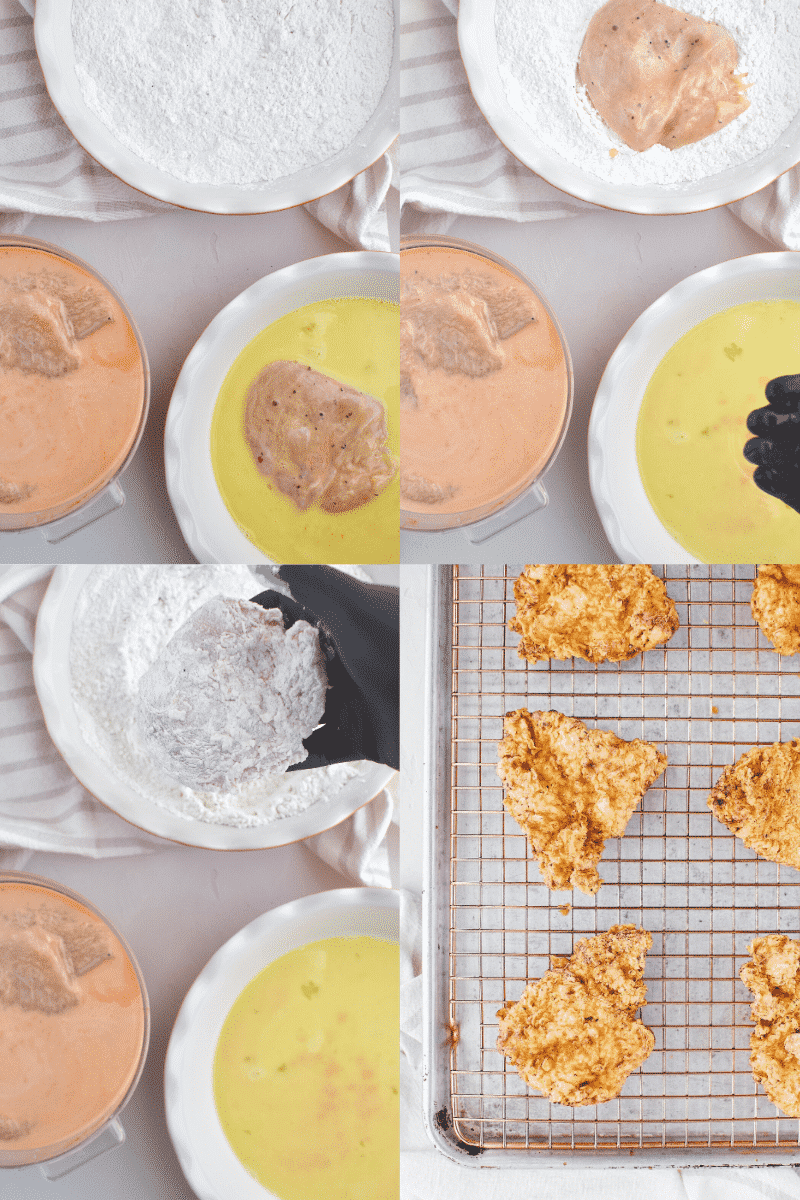 Fried Chicken Breading process