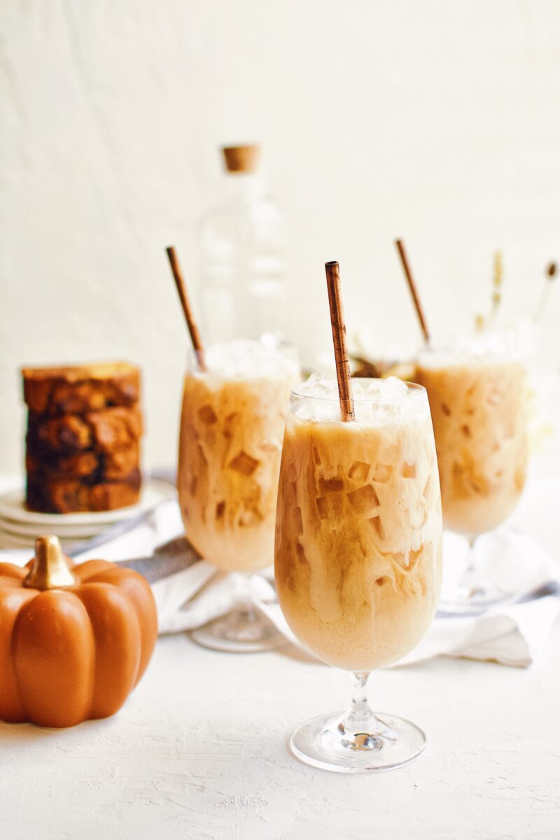 Pumpkin Spice Chai Latte over ice