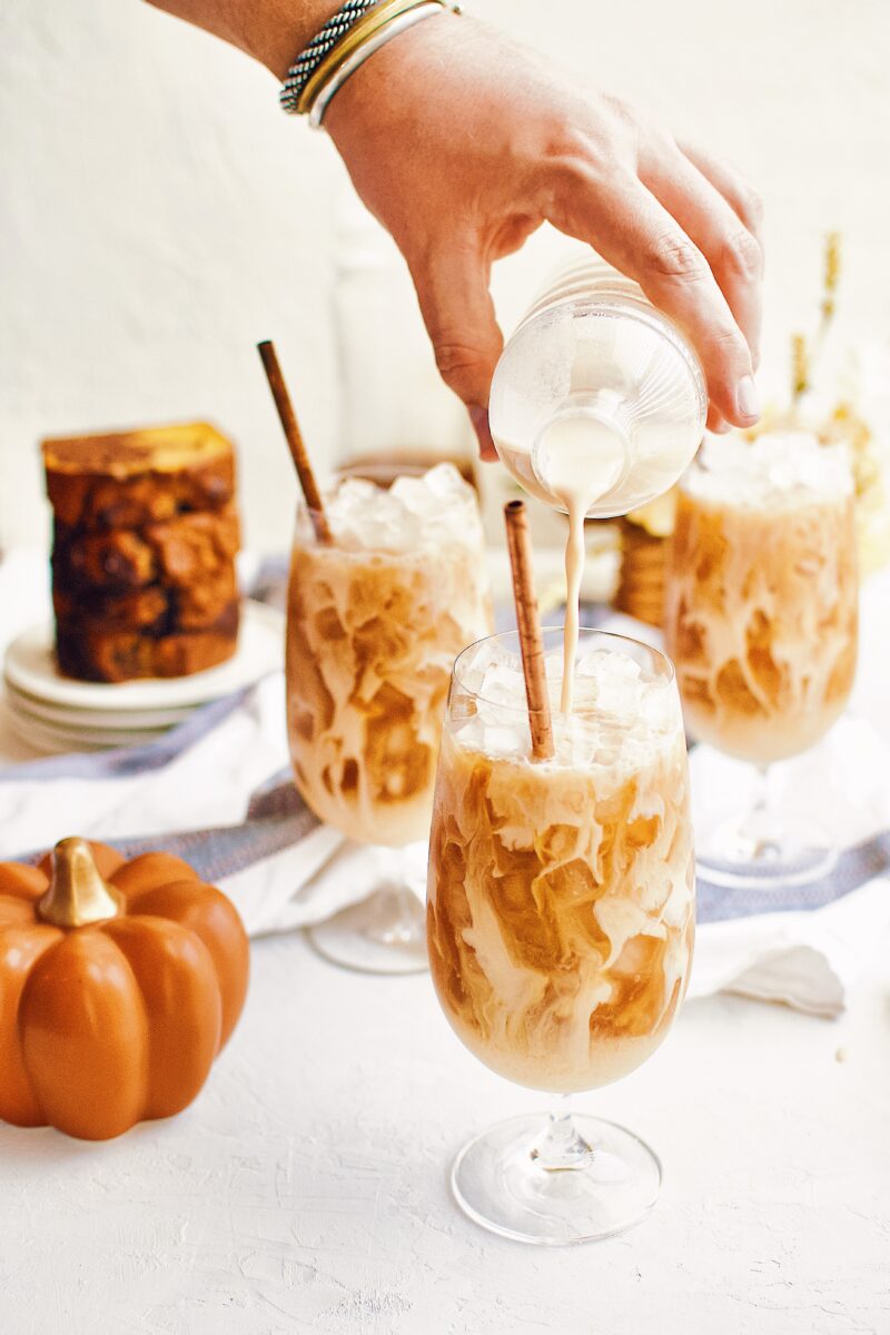 Pumpkin Spice Chai Latte over ice