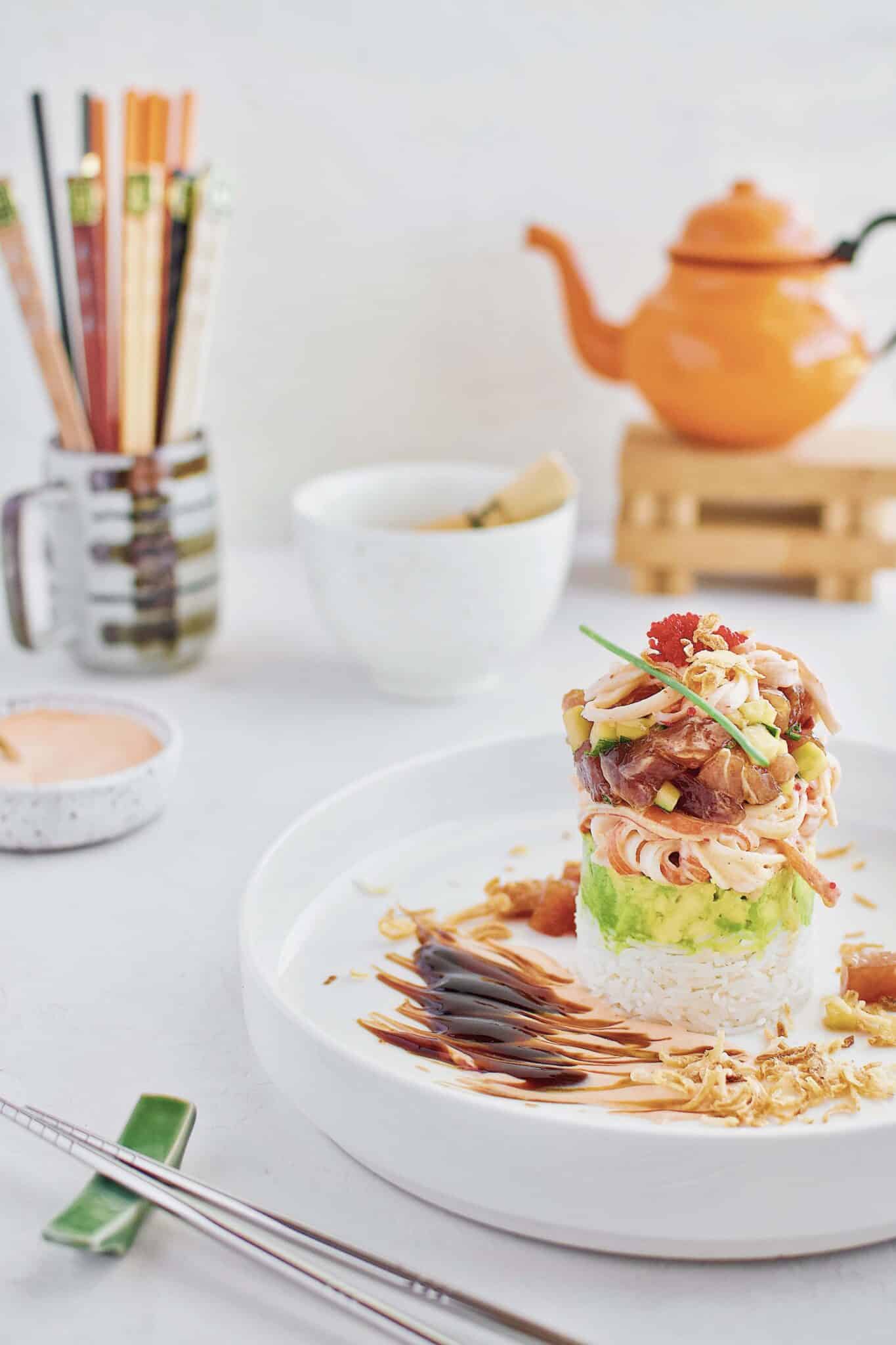 How To Make Your Own Ahi Tuna Tower at Home KendellKreations