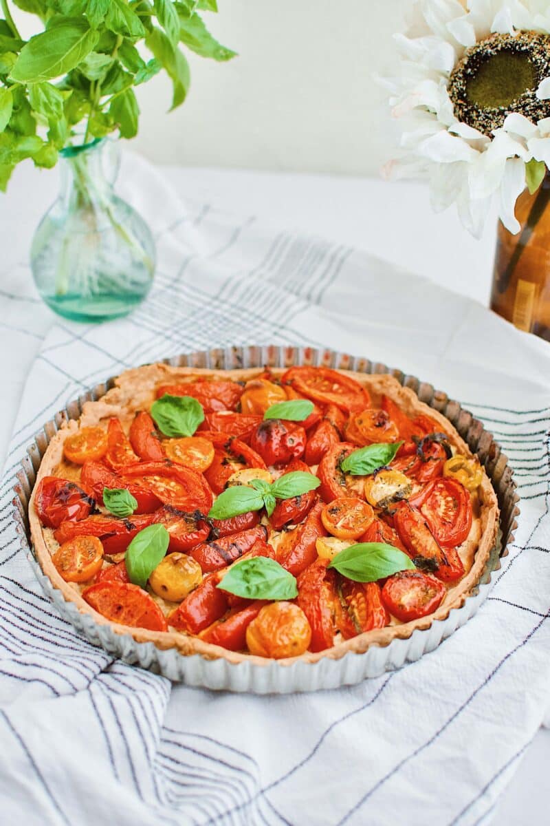 Roasted Tomato Tart with Parmesan Pie Crust