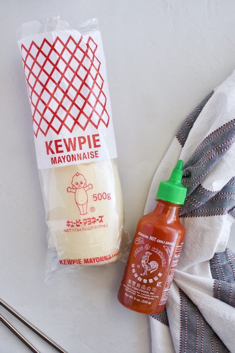 Kewpie Mayo and Sriracha