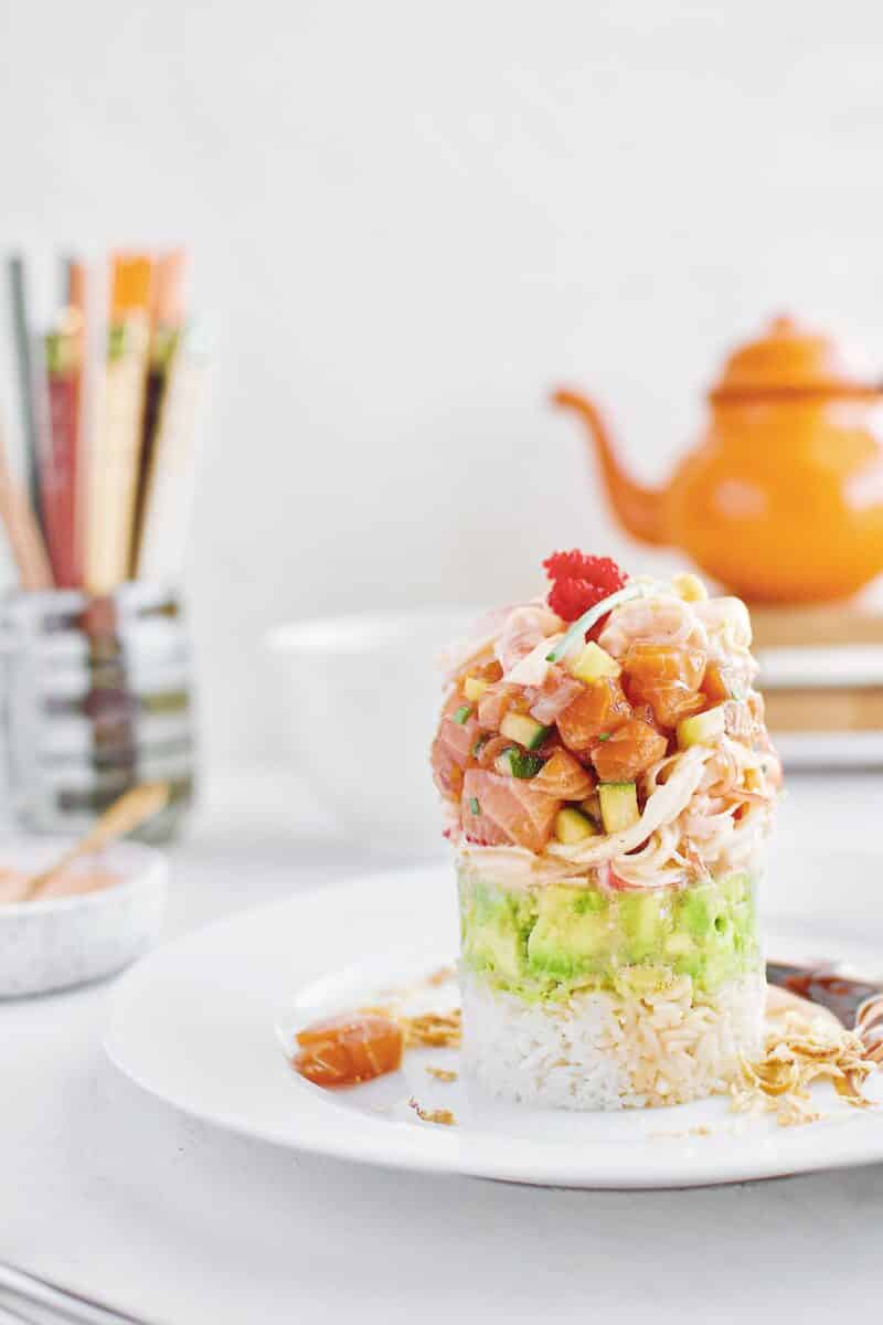 Spicy Salmon Tower recipe