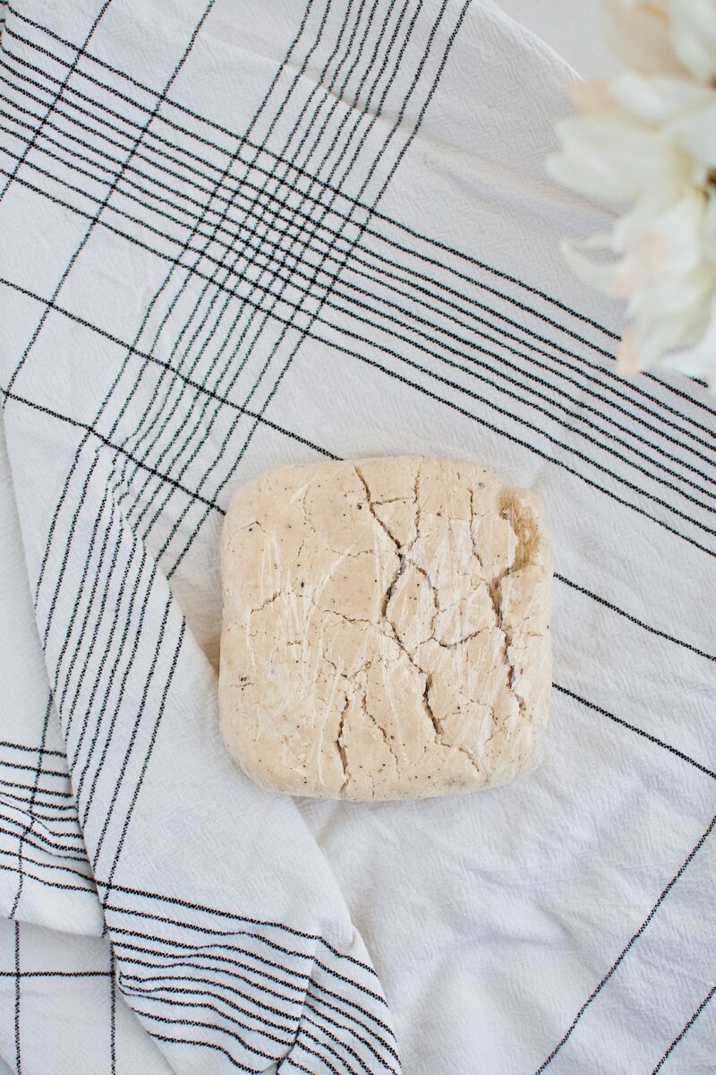 Parmesan Pie Crust, wrapped and ready to rest