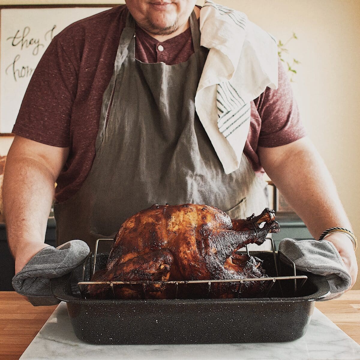 Soy Maple Turkey right out of the oven.