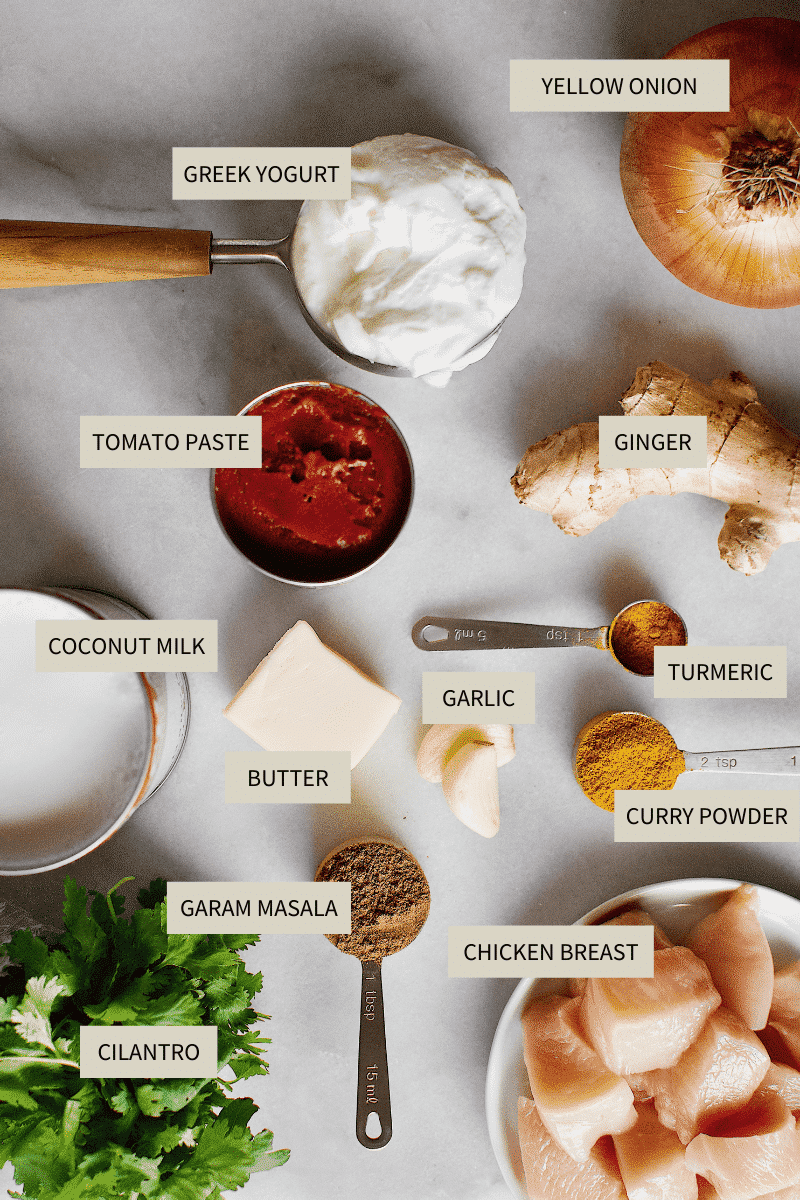 ingredients needed to make pumpkin butter chicken recipe