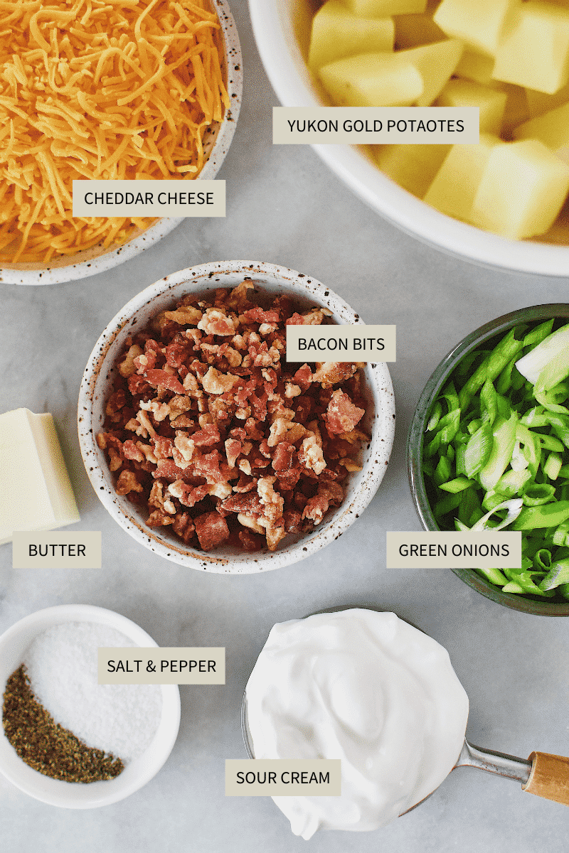 Loaded Baked Potato Mashers ingredients