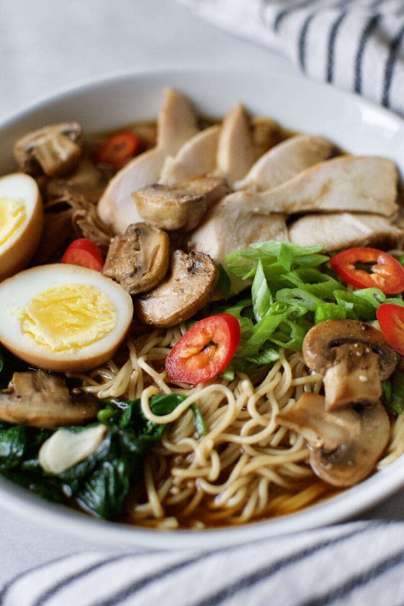 Leftover Thanksgiving Turkey Ramen Noodle Soup.