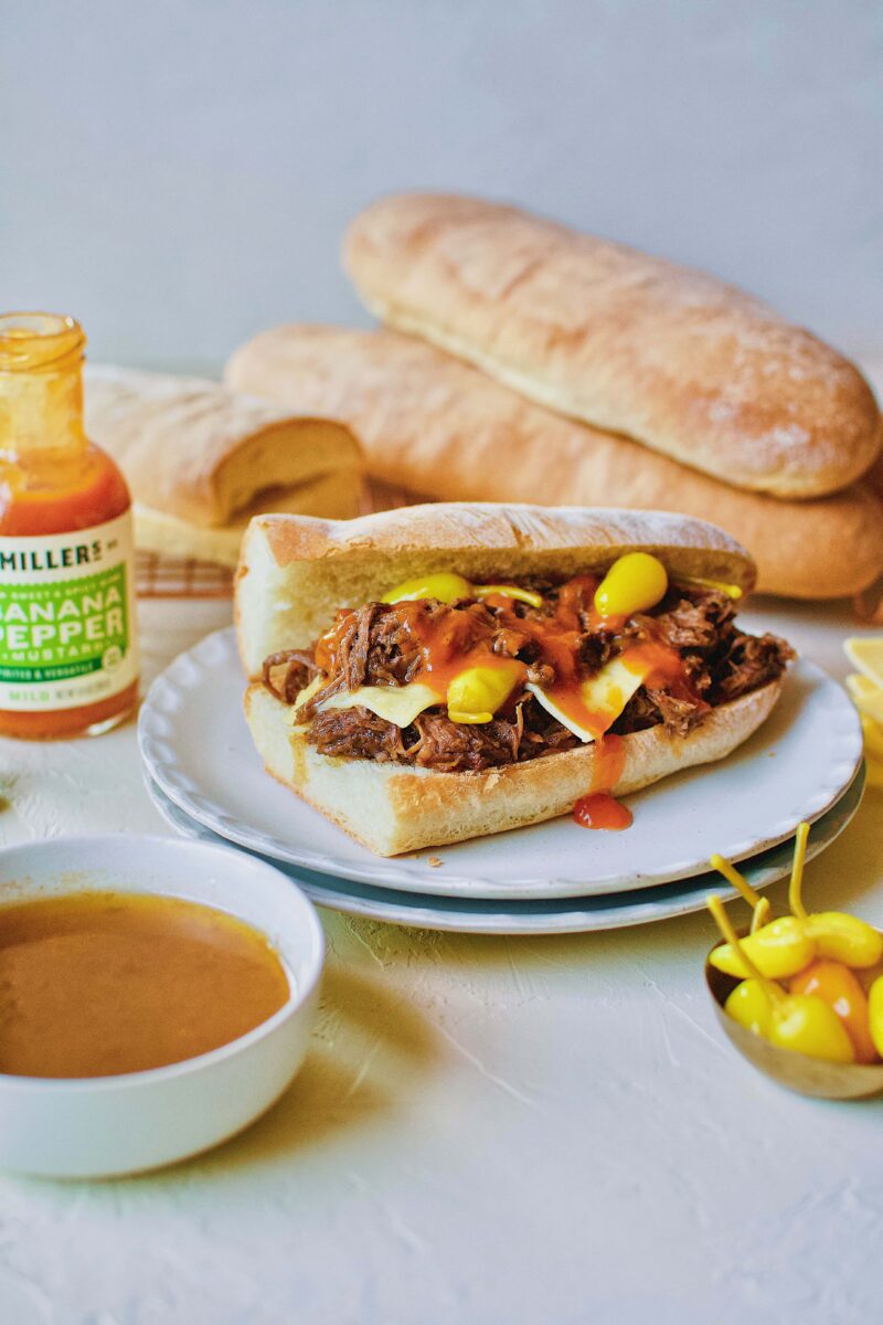 Pot Roast Sandwich served with au jus.