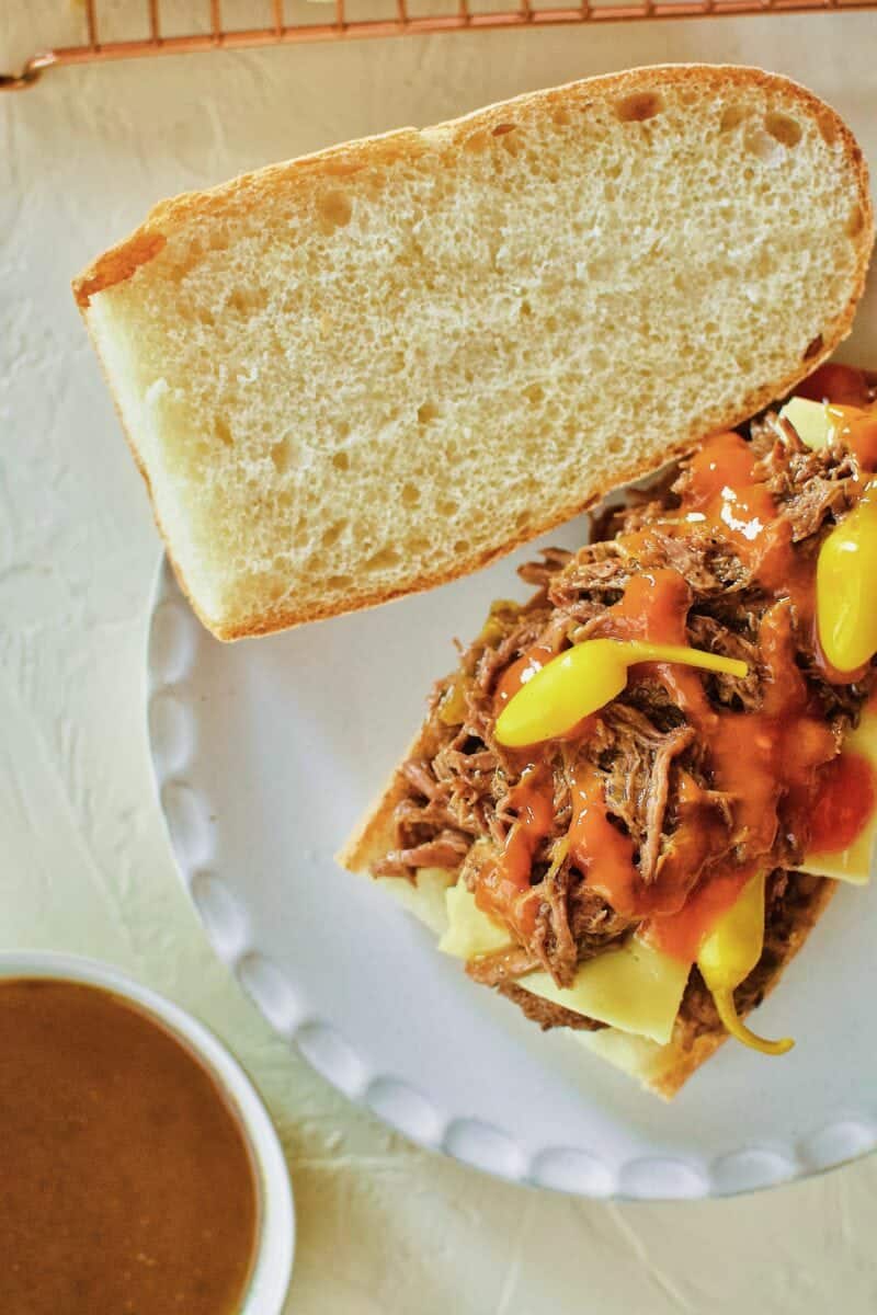 Pot Roast Sandwich served with au jus.