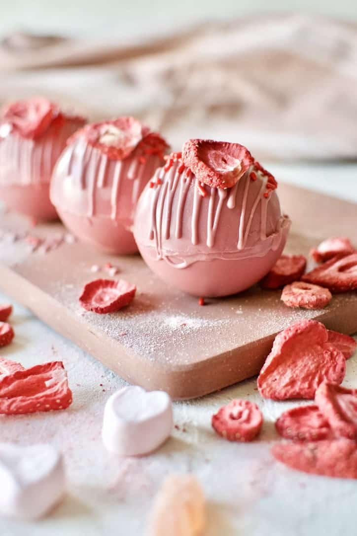 Pink Hot Chocolate Bombs - KendellKreations