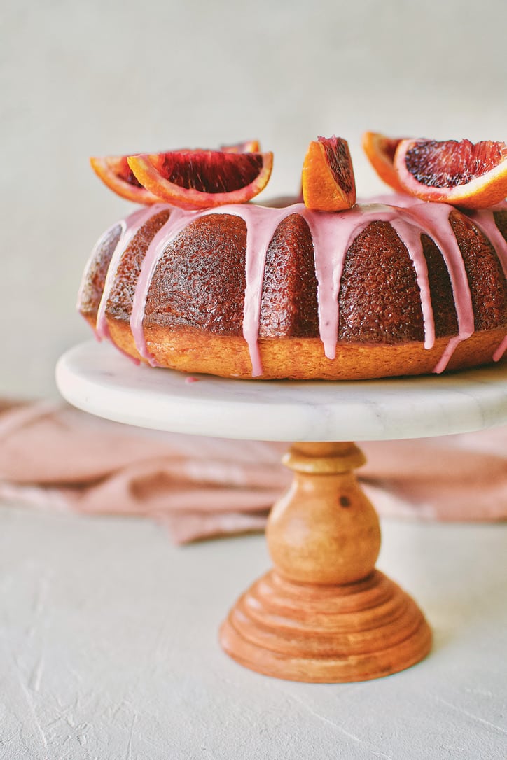 Yogurt Cake with Blood Orange Glaze