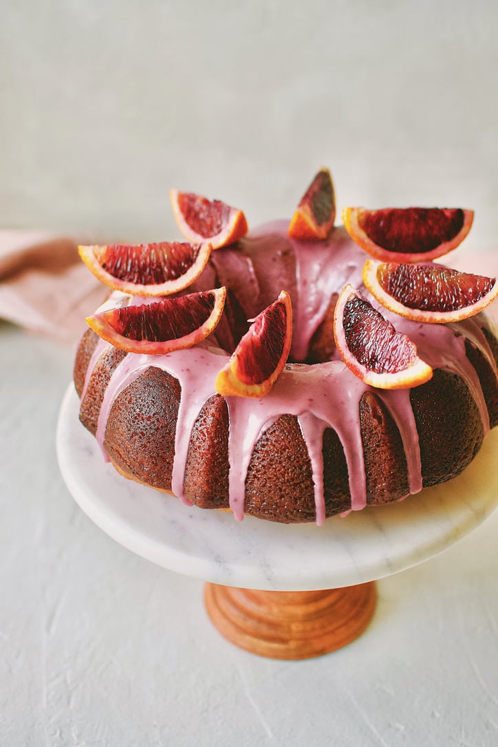 Yogurt Cake with Blood Orange Glaze