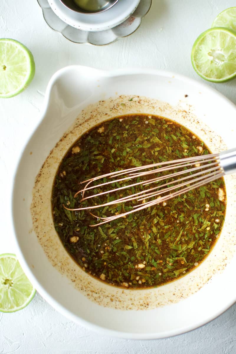 Carne Asada Fajita Marinade in a bowl.