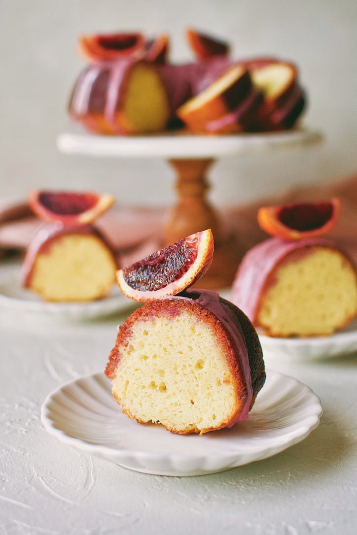 Yogurt Cake with Blood Orange Glaze