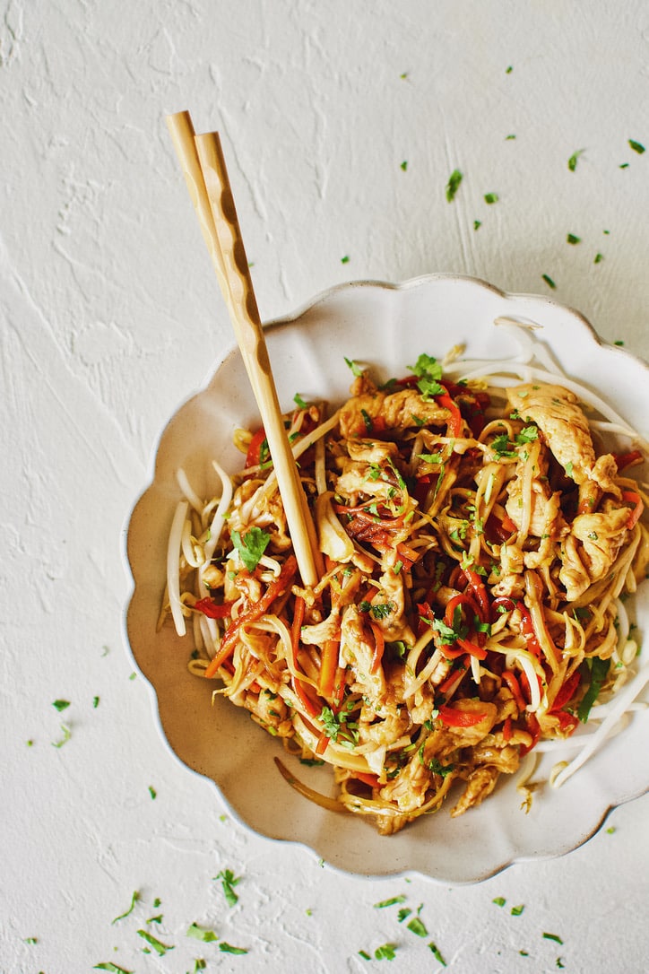 Easy Homemade Lo Mein Chicken Take-out at Home.