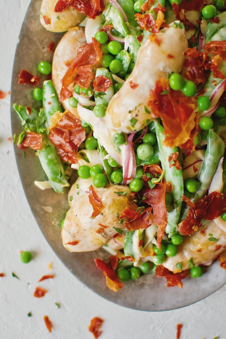 Spring Potato Salad with Peas and Prosciutto